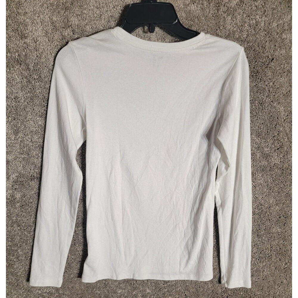 Eddie Bauer Women's White Long Sleeve T Shirt Size Small - Picture 6 of 7